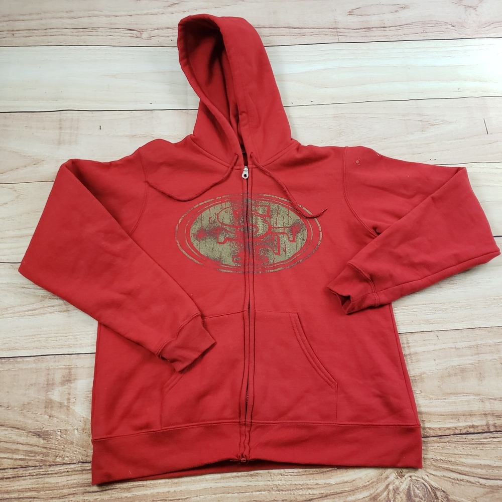 VINTAGE San Francisco 49ers Sweater Womens Medium Red Sweatshirt Football Hoodie